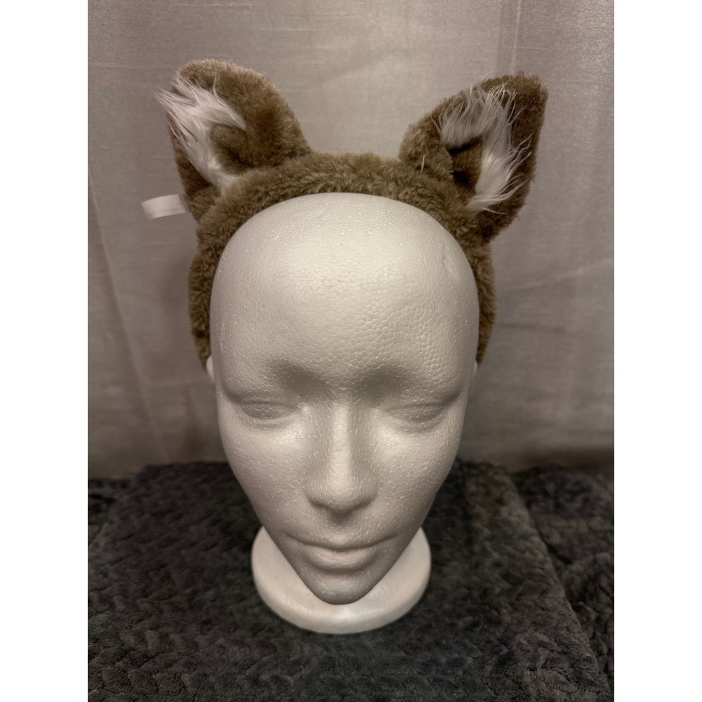 Great Wolf Lodge Kids Plush Wolf‎ Ears Headband Tan White Faux Fur FP0515BE